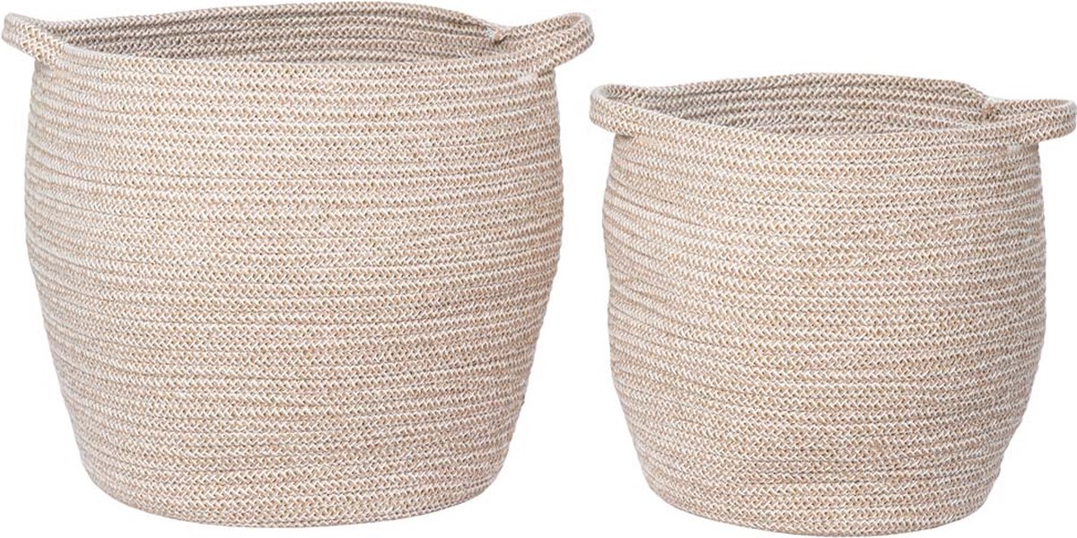 House Nordic Lamas mand set van 2 stuks. beige