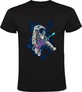 Astronaut in de ruimte met een gitaar Heren T-shirt - muziek - ruimtevaarder - gitarist - space