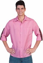 Tiroler blouse roze/wit - Maatkeuze: Maat 56/58