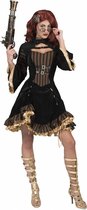 Funny Fashion - Steampunk Kostuum - Hot Steampunk Sally - Vrouw - bruin,zwart - Maat 40-42 - Carnavalskleding - Verkleedkleding