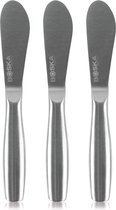 Set de couteaux à tartiner / Trois petits couteaux à tartiner / Acier inoxydable / Argent / 130 x 18 x 10 mm