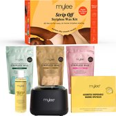Mylee Strip Off Cire Kit – Kit d'épilation professionnel avec chauffe-cire numérique et perles pour le visage, le corps, le bikini et plus encore – Essentiels d'épilation à domicile pour des résultats de qualité salon