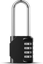Hangslot - Cijferslot - Hangcijferslot - Met Cijfercode - 106mm - Zwart