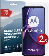 Rosso Lot de Duo films de protection d'écran Ultra transparents pour Motorola Moto G84 | Feuille de TPU | Case Friendly | 2 pièces