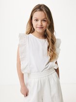 Top With Broderie Ruffles Meisjes - Off White - Maat 122-128