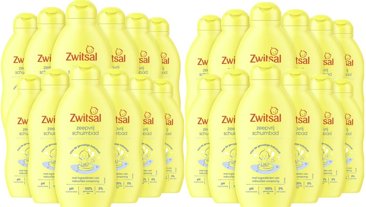 Zwitsal - Zeepvrij Schuimbad - 24 x 200 ml