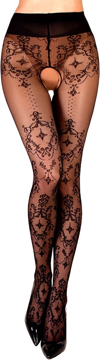 Goedkoopste Ballerina - Open Kruis Panty - Exuberance- 20 denier - Zwart - S/M