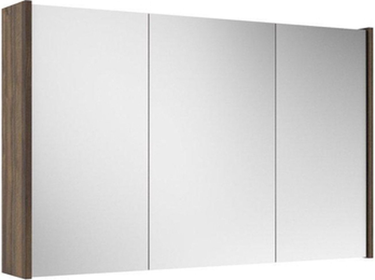 Adema Spiegelkast 100x63x16cm inclusief zijpanelen noten (hout)