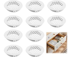 Ventilatierooster roestvrij staal - rond ontluchtingsgat - geschikt voor inbouw in kasten, keukens, campers