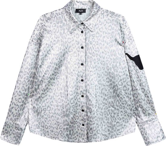 Blouse Zilver Leopard blouses zilver