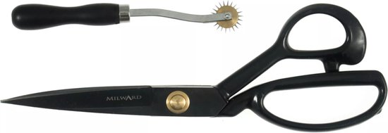 Kleermakersschaar 25,5 cm - naaister kleermaker naaischaar voor het snijden van stof, kleding, leer, grondstoffen (rechtshandig, wit