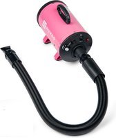 Sèche-cheveux / souffleur d'eau pour chien professionnel Nuvoo avec 3 accessoires - Puissance réglable jusqu'à 2200W - Réglage chaud / froid - Rose