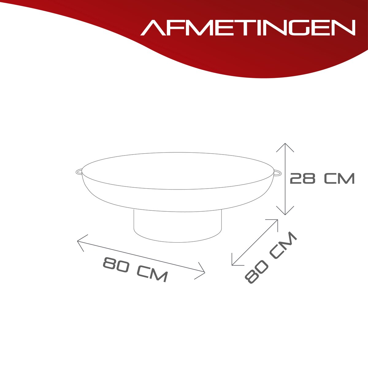 RedFire Oulu Fire Bowl - Ø 80 cm - Black