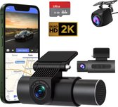 GEARXPERTS® f22 Dashcam – dual dashcam voor auto – dashcam voor en achter – auto camera – auto camera dashcam – G-Sensor – Bewegingsdetectie – parkeerstand – loop recording – Full HD – 170° hoeklens – incl. micro SD-kaart 32 GB