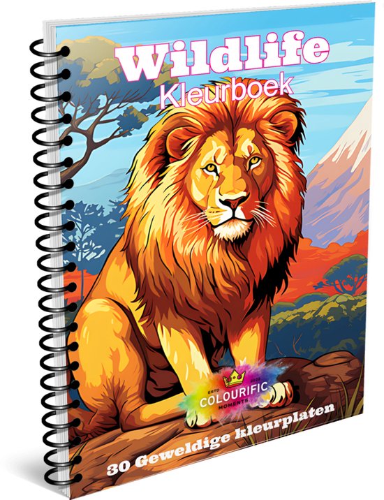 Colourific kleurboek met 30 kleurplaten