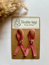 Julé Design Boobie tags / borstvoedingslintjes oud roze