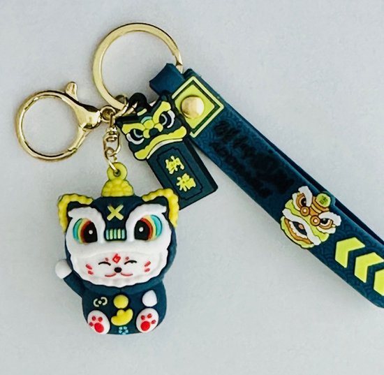 Porte-clés Maneki Neko - cadeau - anniversaire - chat porte-bonheur