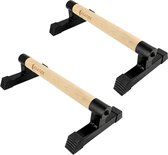 KRATØX Parallettes 50 cm Push up Bars - Calisthenics - Push up grips - parallettes hout - Opdruksteunen - Opdruk steunen - Opdrukken - Dip bars - Fitness - Crossfit