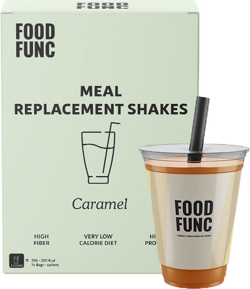 Goedkoopste Foodfunc | Maaltijdshake | Caramel | 7 x 32,5 gram | No Junk Just Func