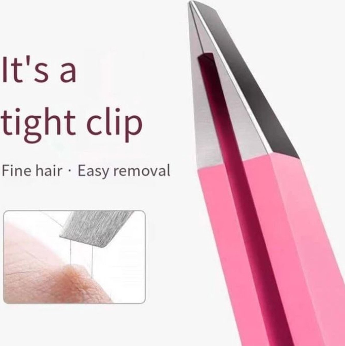 Goedkoopste Pincet - Tweezer - Epileren - RVS - Schuine Pincet - Splinters - Hobby - Roze