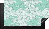 KitchenYeah® Inductie beschermer 91.6x52.7 cm - Patronen - Vintage - Bloemen - Kookplaataccessoires - Afdekplaat voor kookplaat - Inductiebeschermer - Inductiemat - Inductieplaat mat
