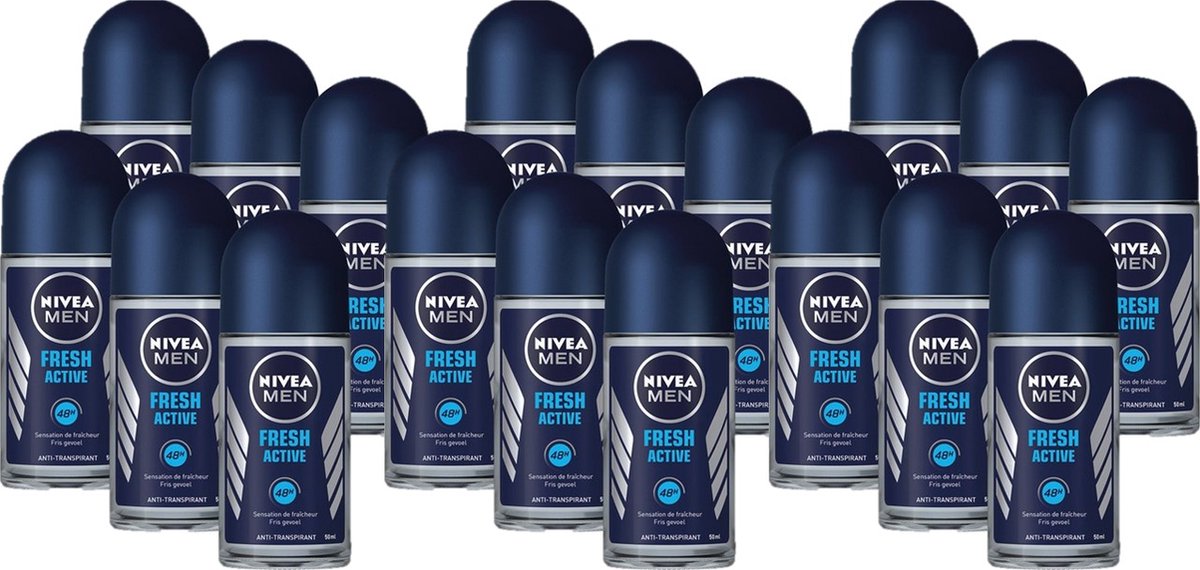 Goedkoopste Nivea Deo Roller Men - Fresh Active - Voordeelverpakking 18 x 50 ml