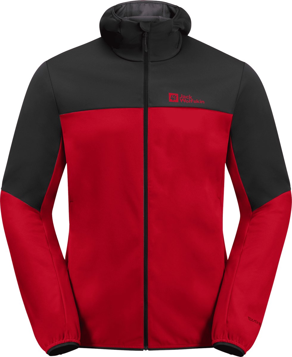 Jack Wolfskin FELDBERG HOODY M Heren Outdoorjas rode gloei Rood