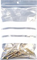 Ace Verpakkingen - Gripzakjes 100st - 220 × 280mm - Hersluitbaar- Met schrijfvlak - Luchtdicht - Druksluiting - Handig voor losse onderdelen