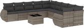vidaXL-11-delige-Loungeset-met-kussens-poly-rattan-grijs