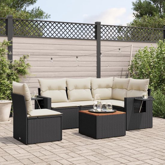 vidaXL-6-delige-Loungeset-met-kussens-poly-rattan-zwart
