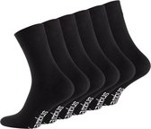 6 paar Bamboe sokken - Naadloos - Zachte sokken - Zwart 35-38