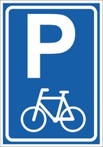 Parkeerplaats fietsen bord - kunststof 148 x 210 mm