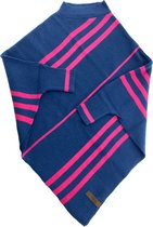 LOT83 Poncho Merel - Omslagdoek - Sjaal - Niet waterafstotend - Blauw, roze - 1 Size fits all