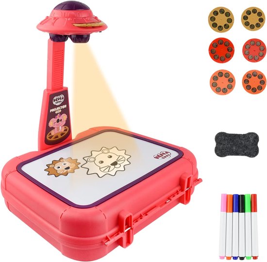 Beeoecm tekenprojector voor kinderen, set met 52 projectie