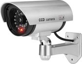 TronicXL 2 stuks Dummy Bewakingscamera CCD - professionele camera nep buiten (CCD zilver) outdoor – beveiligingscamera
