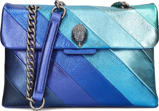 Kurt Geiger London Kensington Leather Handtassen Dames - Blauw - Maat ONESIZE