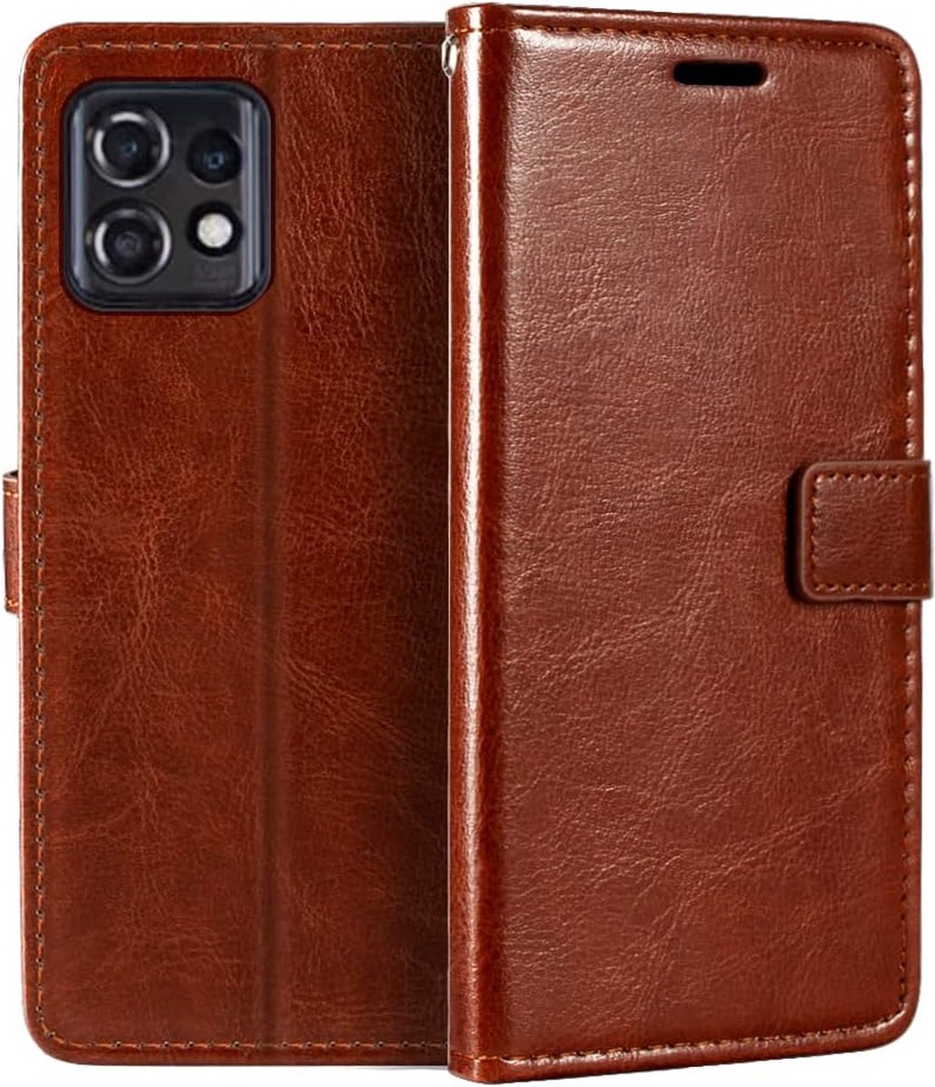 Portemonnee Book Case Hoesje Geschikt voor: Motorola Moto Edge 40 Pro - Bruin