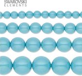 Swarovski Elements, 100 stuks Swarovski Parels, 4mm, turquoise (5810)