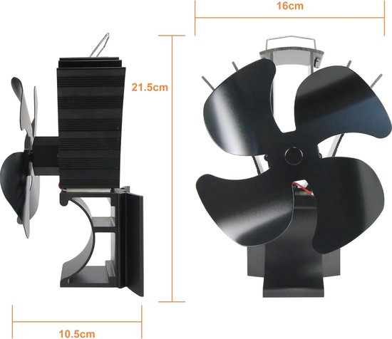 Kachelventilator , Stroomloos , Warmteaangedreven Kachelventilator Voor Houtkachel Pelletkachel Open Haard Ventilator 2275655169
