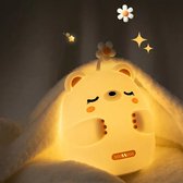 Kinder Nachtlampje - Baby Nachtlampje - Slaaplampje - Babykamer verlichting - Dimbaar - Veilig voor Kinderen - LED - Beer - USB - Batterij -