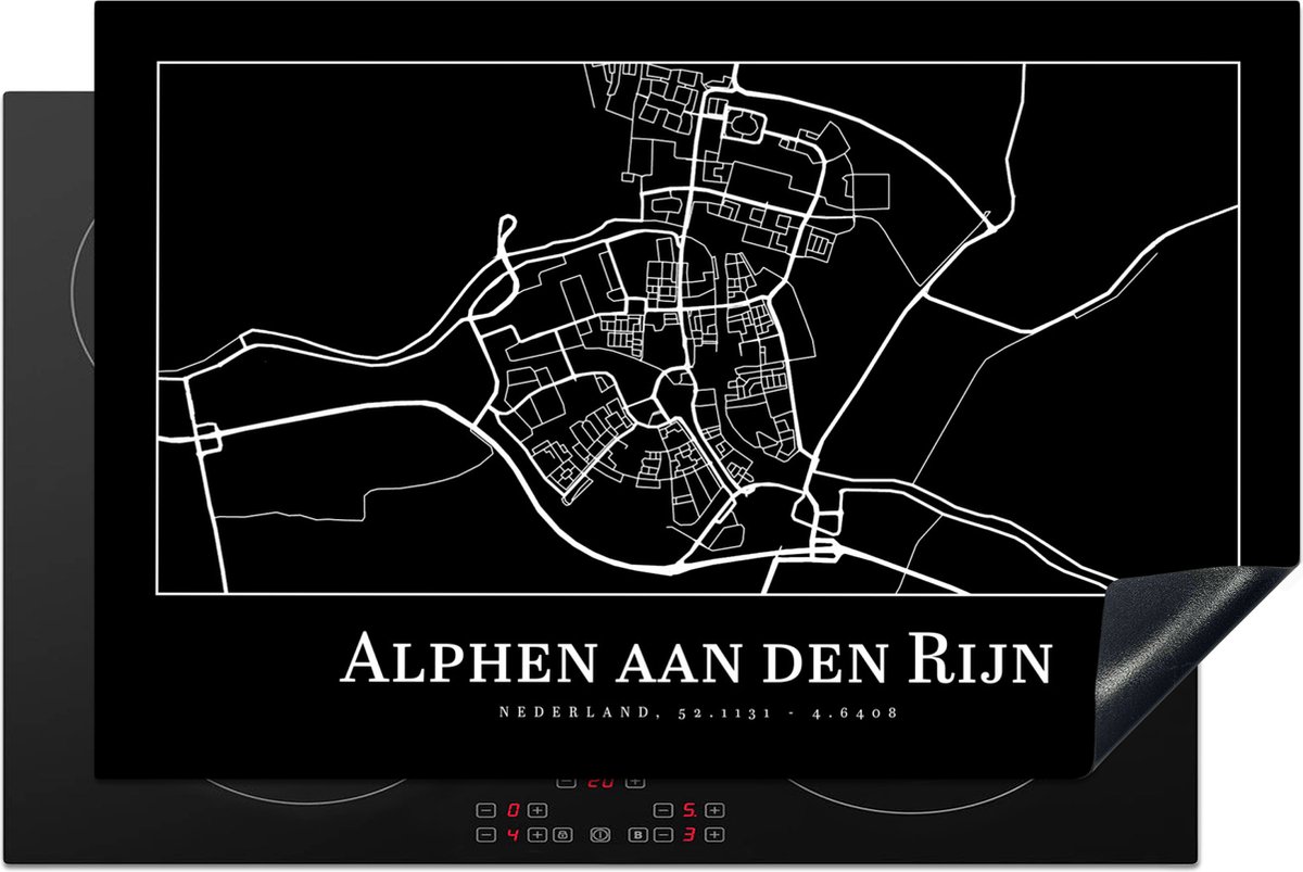 Inductie beschermer - Inductie Mat - Kookplaat beschermer - Alphen aan den Rijn - Kaart - Stadskaart - Plattegrond - Inductie beschermer - Inductie Mat - Kookplaat Beschermer - 81x52 cm - Afdekplaat inductie - Inductiebeschermer