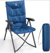 Campingstoel, klapstoel, relax stoel, zitstoel tot 150 kg, lichtgewicht visstoel, Ventilerende en weerbestendige strandstoel, opvouwbare hoge rugleuning voor buiten, tuin, festival en strand