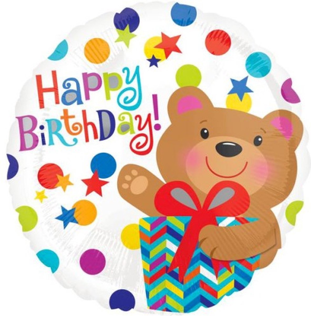 FolieBallon 45cm Happy birthdy Teddy Bear