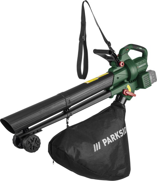 PARKSIDE Accu-bladzuiger/-blazer 40V zonder accu - Snelheidsniveau 6 - 3-in-1 functie - Krachtige blazer, efficiënte zuiger en geïntegreerde hakselfunctie