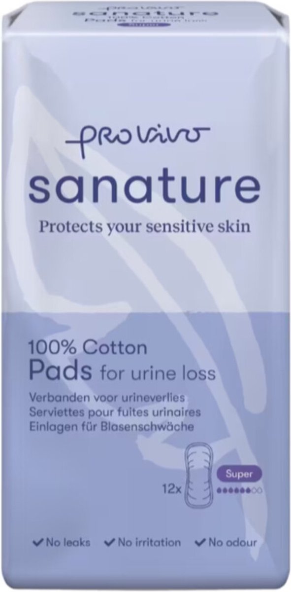 Sanature - Incontinentieverband Mini Plus Pro Vivo - 100% Katoen - 14 stuks