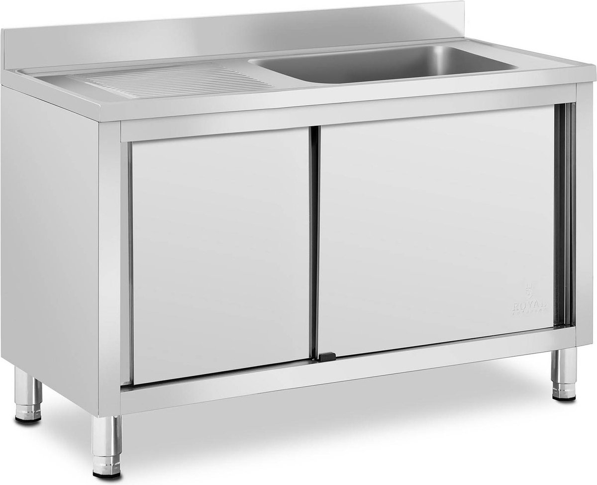 Royal Catering Wastafel kast - 1 Basin - Royal Catering - roestvrij staal - 500 x 400 x 260 mm