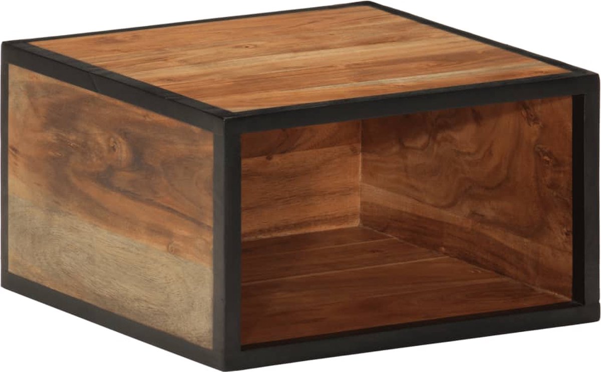 vidaXL Nachtkastje - wandgemonteerd - 35x35x20 - cm - massief - acaciahout Bruin