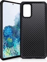 ITskins Hybrid fusion cover voor Samsung Galaxy S20+ - Level 2 bescherming - Carbon