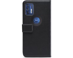 Motorola Moto G9 Plus Bookcase hoesje - Mobilize - Effen Zwart - Kunstleer