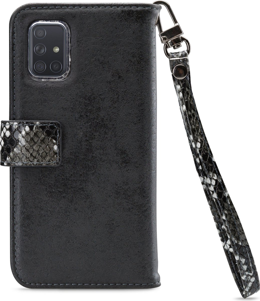 Mobilize Gelly Wallet Zipper Samsung Galaxy A71 Hoesje Black Snake